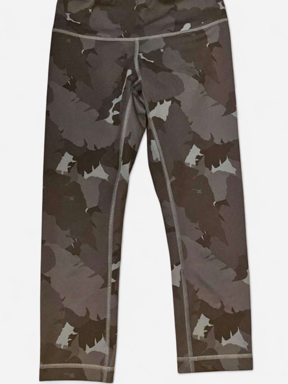 Lululemon Wunder Under Cropped Leggings Size 4 Camo Black Grey